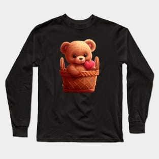 Cute teddy valentines day Long Sleeve T-Shirt